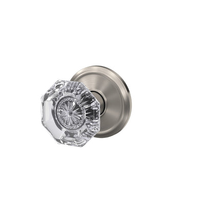 Schlage Custom Alexandria Glass Knob Combined Interior Hall-Closet and Bed-Bath Lock Alden Trim