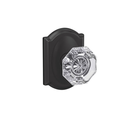 Schlage Custom Alexandria Glass Knob Combined Interior Hall-Closet and Bed-Bath Lock Camelot Trim