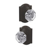 Schlage Custom Alexandria Glass Knob Combined Interior Hall-Closet and Bed-Bath Lock Camelot Trim