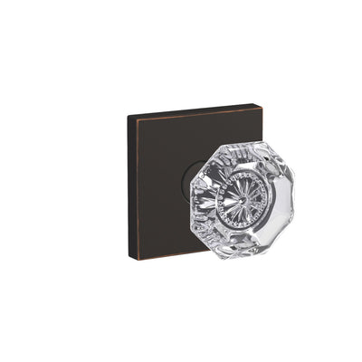 Schlage Custom Alexandria Glass Knob Combined Interior Hall-Closet and Bed-Bath Lock Collins Trim