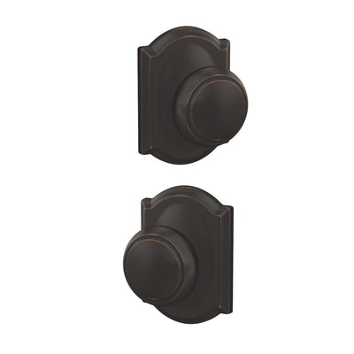 Schlage Andover Knob Combined Interior Hall-Closet and Bed-Bath Lock Camelot Trim