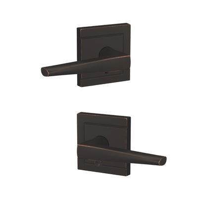 Schlage Custom Eller Lever Combined Interior Hall-Closet and Bed-Bath Lock Upland Trim