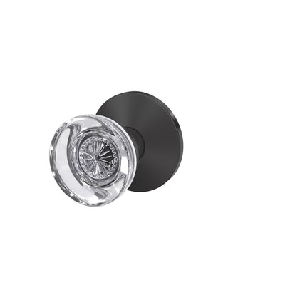 Schlage Custom Hobson Glass Knob Combined Interior Hall-Closet and Bed-Bath Lock Kinsler Trim