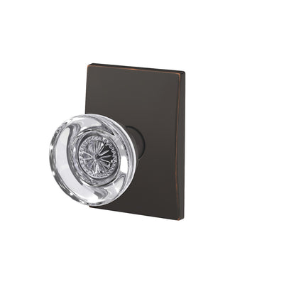 Schlage Custom Hobson Glass Knob Combined Interior Hall-Closet and Bed-Bath Lock Century Trim