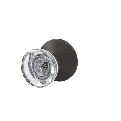 Schlage Custom Hobson Glass Knob Combined Interior Hall-Closet and Bed-Bath Lock Kinsler Trim