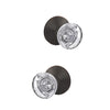 Schlage Custom Hobson Glass Knob Combined Interior Hall-Closet and Bed-Bath Lock Kinsler Trim