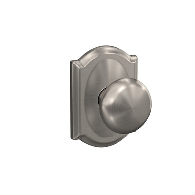 Schlage Custom Plymouth Knob Combined Interior Hall-Closet and Bed-Bath Lock Camelot Trim