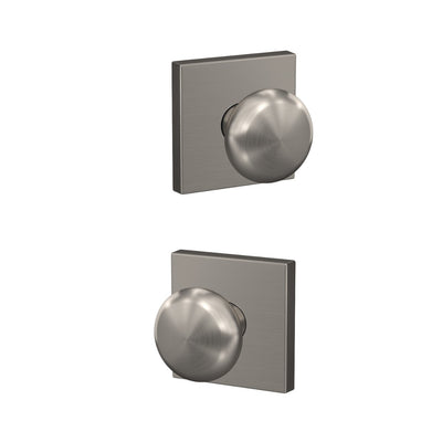 Schlage Custom Plymouth Knob Combined Interior Hall-Closet and Bed-Bath Lock Collins Trim