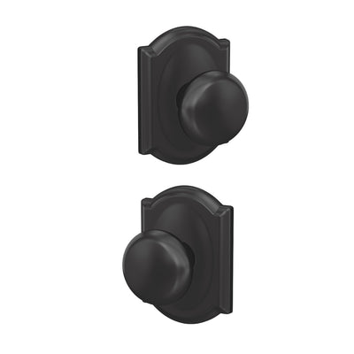 Schlage Custom Plymouth Knob Combined Interior Hall-Closet and Bed-Bath Lock Camelot Trim