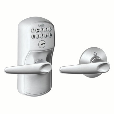 Schlage Keypad Lever and Flair Lever With Auto Lock Plymouth Trim