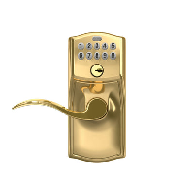 Schlage Keypad Lever and Accent Lever With Flex Lock Camelot Trim