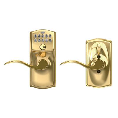 Schlage Keypad Lever and Accent Lever With Flex Lock Camelot Trim