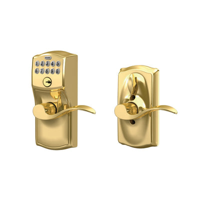 Schlage Keypad Lever and Accent Lever With Flex Lock Camelot Trim