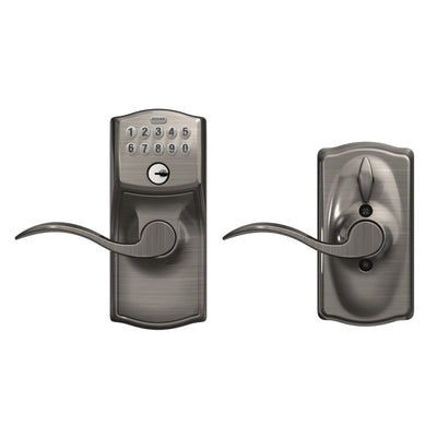 Schlage Keypad Lever and Accent Lever With Flex Lock Camelot Trim