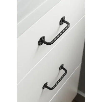 Top Knobs Thin Twist D-Pull with Backplate