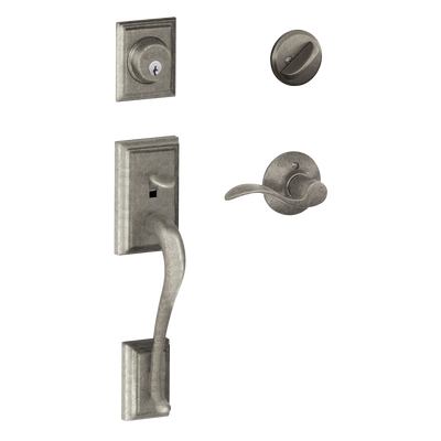 Schlage Accent Entry Door Lever Lock Set, Satin Nickel