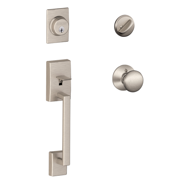 Schlage Entry Front Entry Grip Handle Set, Plymouth Door knob