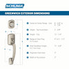 Schlage Greenwich Front Entry Handleset with Broadway Lever